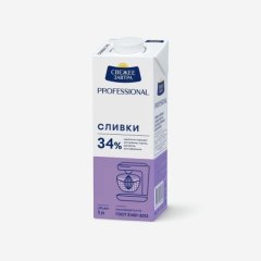 Сливки ультрапастеризованные Свежее завтра 34% 1 л без скидки