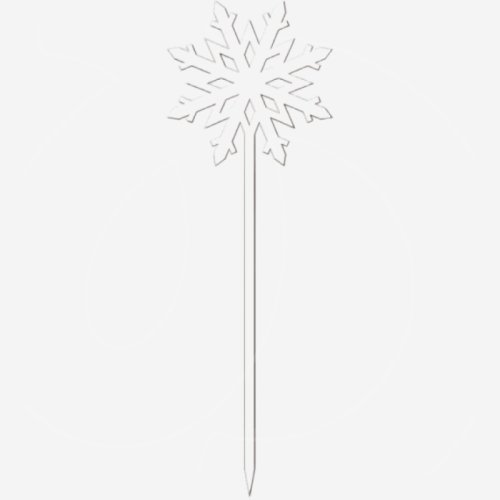 Набор топперов декоративных акриловых "Снежинка" Белый 4х12 см 3 шт ТСК401
