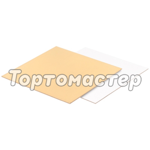 Подложка под торт Золото/Белая 3,2 мм 15 см п 1,5-150*150 ПЗБ