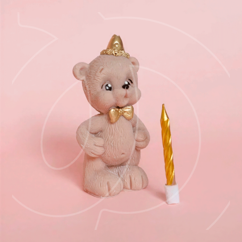 Фигурка из шоколадной глазури "Мишка именинник" ГФ002/2, ГФ002/3, ГФ002/4, ГФ002/5 