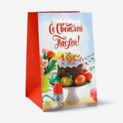 Пакет бумажный для сладостей "Со Светлой Пасхой" 10х16х10 см 5396854