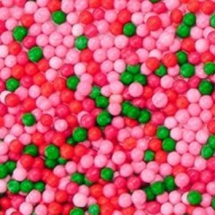 Посыпка кондитерская шарики "Красно-малино-розово-зелёный" 2 мм 50 г tp20042