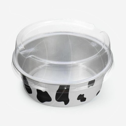 Капсула для выпечки алюминиевая с крышкой "Коровий принт" 6,6х5,1 см 