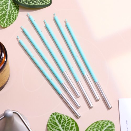 Свечи декоративные Голубые 15 см 6 шт 9785820